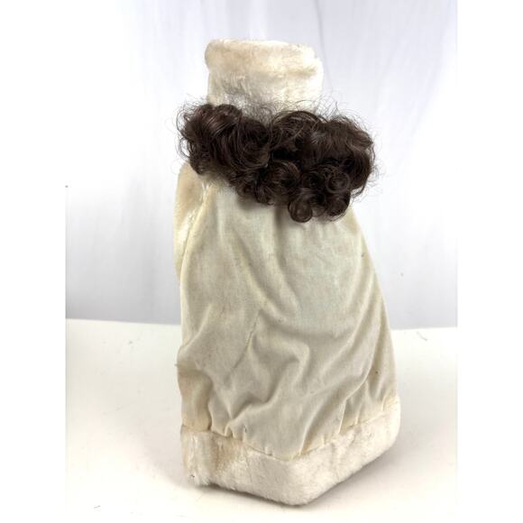 Vintage Porcelain Doll in Red Dress and Hat 15” Winter Holiday With Stand - Picture 4 of 11